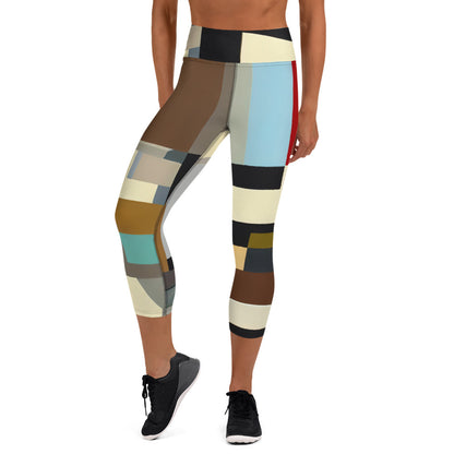 DMV 0008 Abstract Art Yoga Capri Leggings