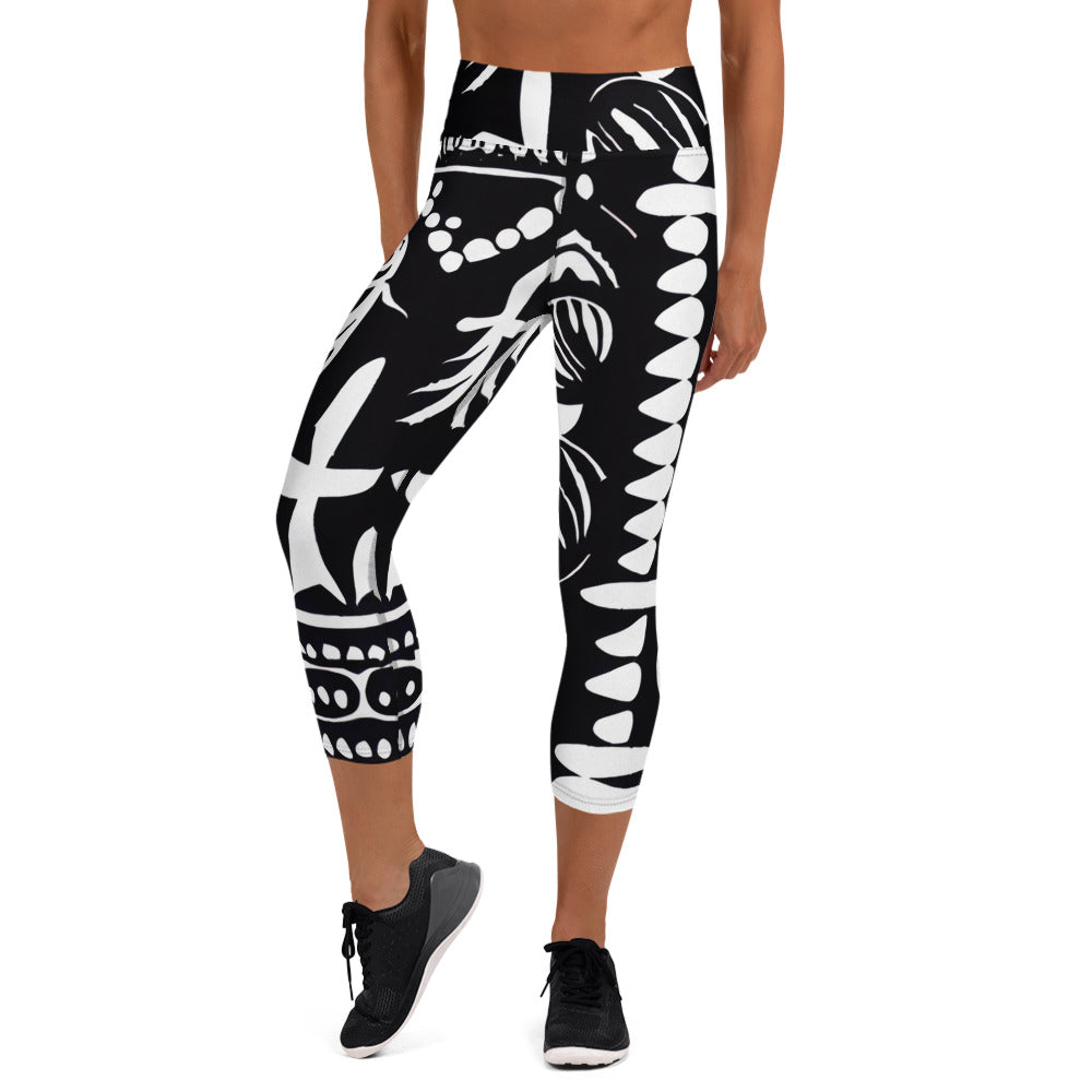 DMV 0060 Boho Yoga Capri Leggings