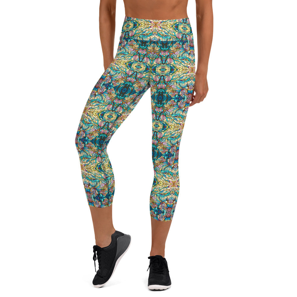 DMV 0049 Chic Boho Yoga Capri Leggings