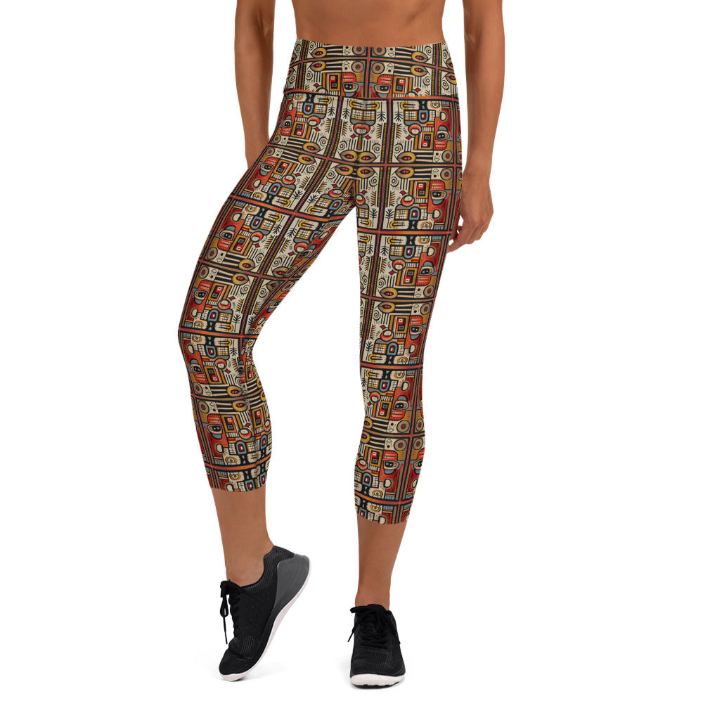 DMV 0073 Classic Boho Yoga Capri Leggings