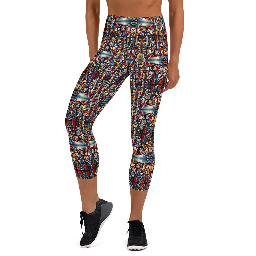 DMV 0007 Conceptual Artsy Yoga Capri Leggings