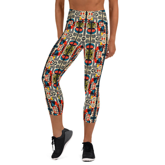 DMV 0013 Chic Boho Yoga Capri Leggings