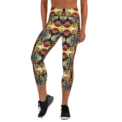 DMV 0070 Chic Boho Yoga Capri Leggings