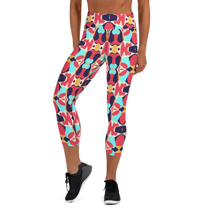 DMV 0030 Vintage Artsy Yoga Capri Leggings