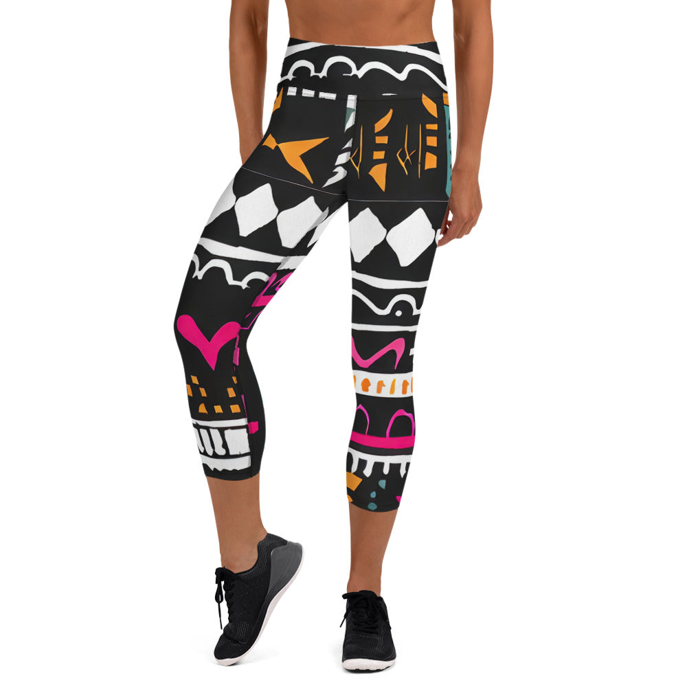 DMV 0011 Boho Yoga Capri Leggings