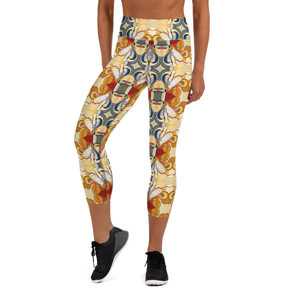 DMV 0089 Chic Boho Yoga Capri Leggings