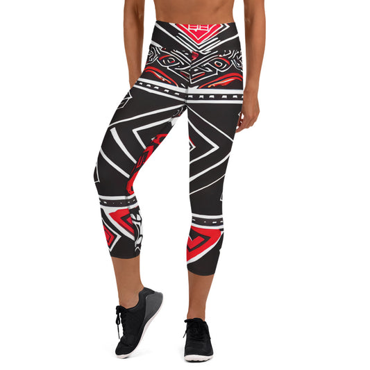 DMV 0090 Boho Yoga Capri Leggings