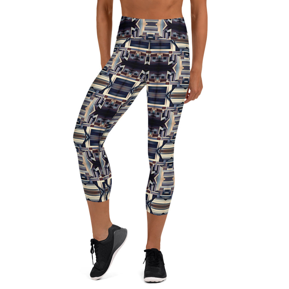 DMV 0058 Conceptual Artsy Yoga Capri Leggings