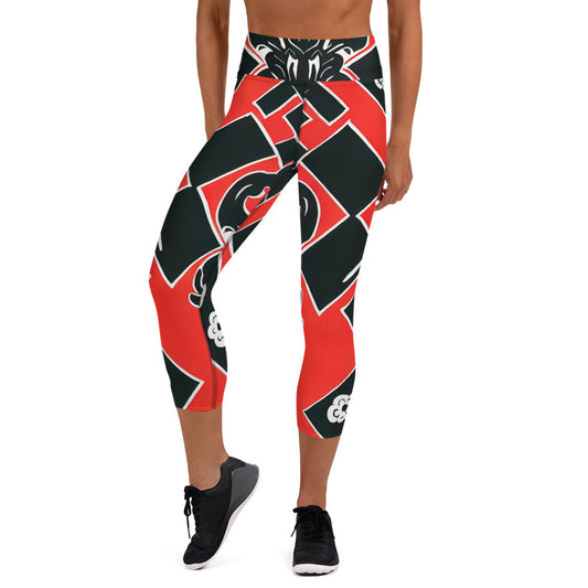 DMV 0017 Boho Yoga Capri Leggings