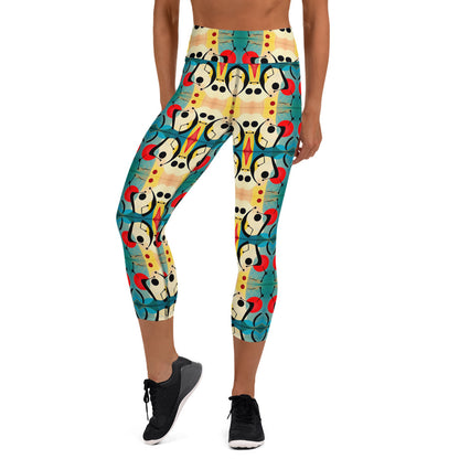 DMV 0044 Vintage Artsy Yoga Capri Leggings