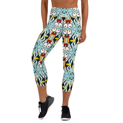 DMV 0005 Vintage Artsy Yoga Capri Leggings