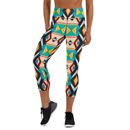 DMV 0111 Classic Boho Yoga Capri Leggings