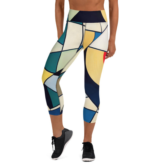 DMV 0227 Abstract Art Yoga Capri Leggings