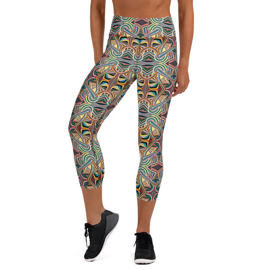 DMV 0213 Conceptual Artsy Yoga Capri Leggings