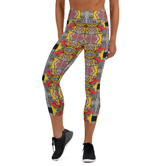 DMV 0225 Chic Boho Yoga Capri Leggings