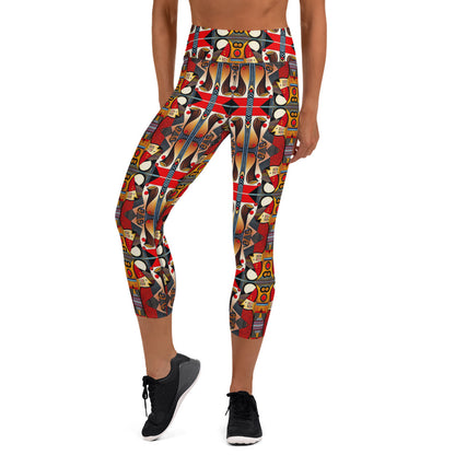 DMV 0208 Chic Boho Yoga Capri Leggings