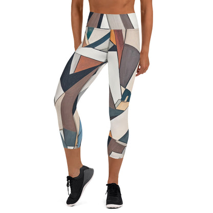 DMV 0264 Abstract Art Yoga Capri Leggings