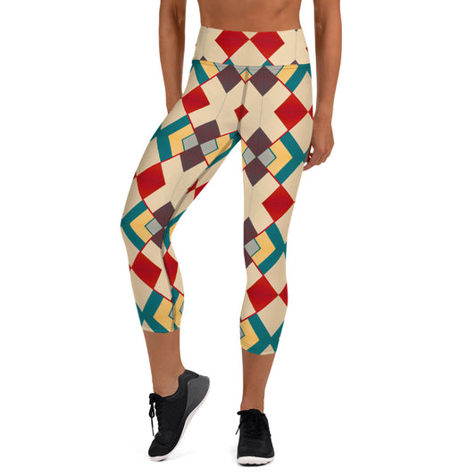 DMV 0129 Classic Boho Yoga Capri Leggings