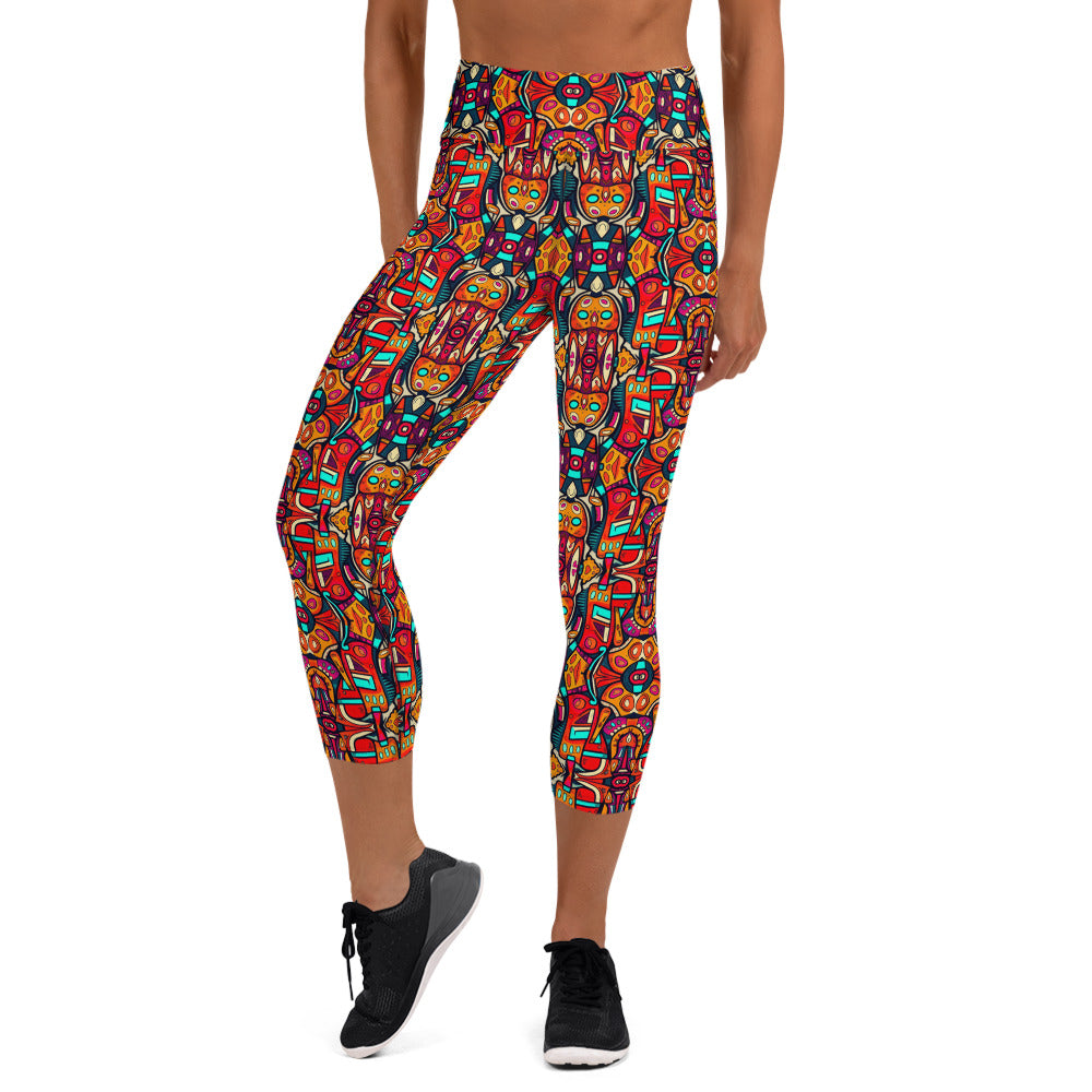 DMV 0110 Psy Artsy Yoga Capri Leggings