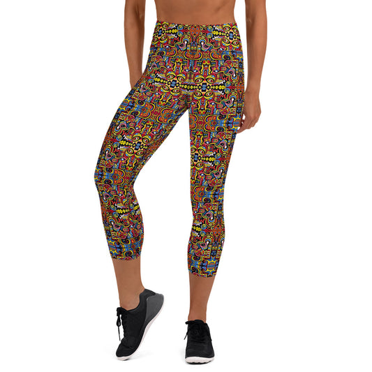 DMV 0108 Psy Artsy Yoga Capri Leggings