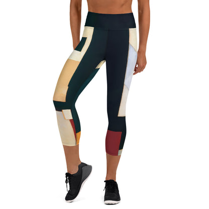 DMV 0223 Abstract Art Yoga Capri Leggings