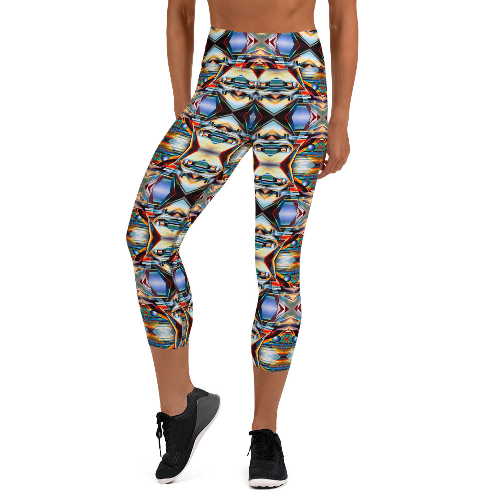 DMV 0221 Conceptual Artsy Yoga Capri Leggings