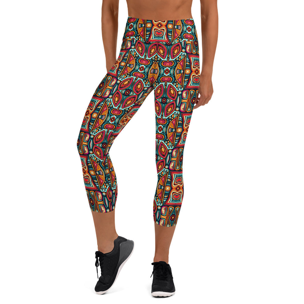 DMV 0113 Psy Artsy Yoga Capri Leggings