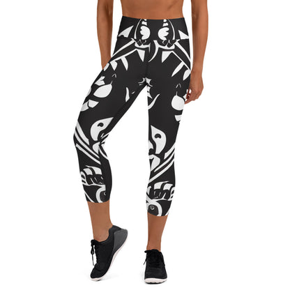 DMV 0140 Boho Yoga Capri Leggings