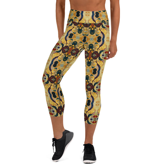 DMV 0407 Chic Boho Yoga Capri Leggings