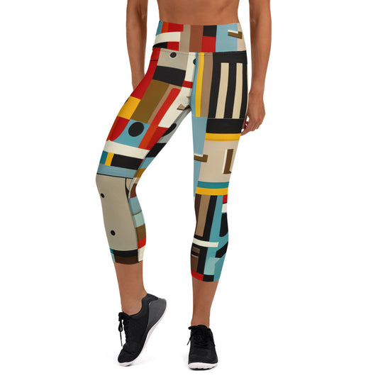 DMV 0413 Abstract Art Yoga Capri Leggings