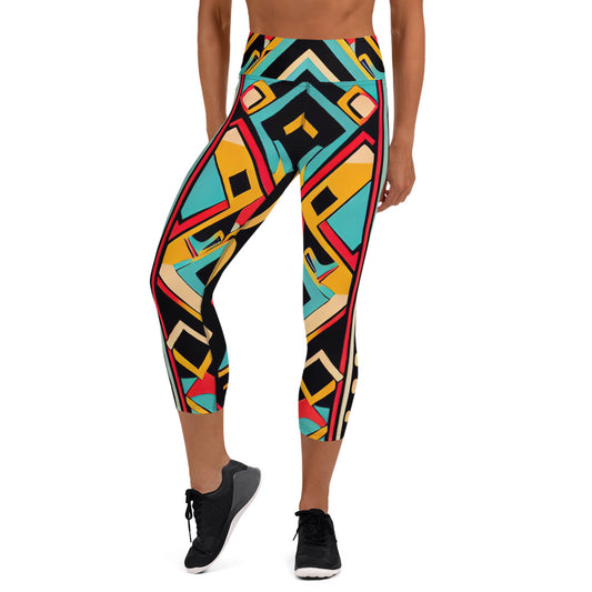 DMV 0155 Boho Yoga Capri Leggings