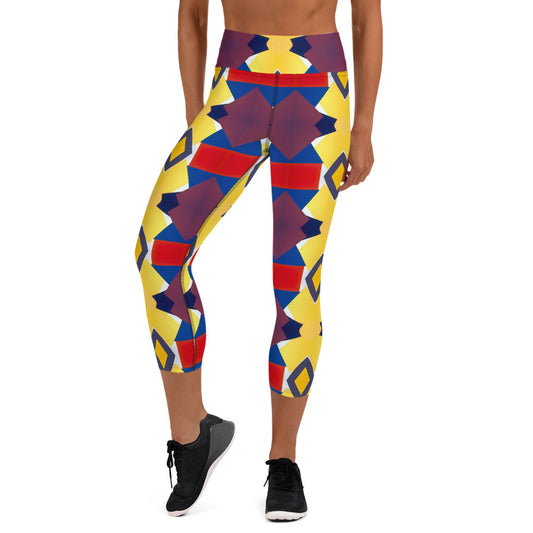 DMV 0418 Classic Boho Yoga Capri Leggings