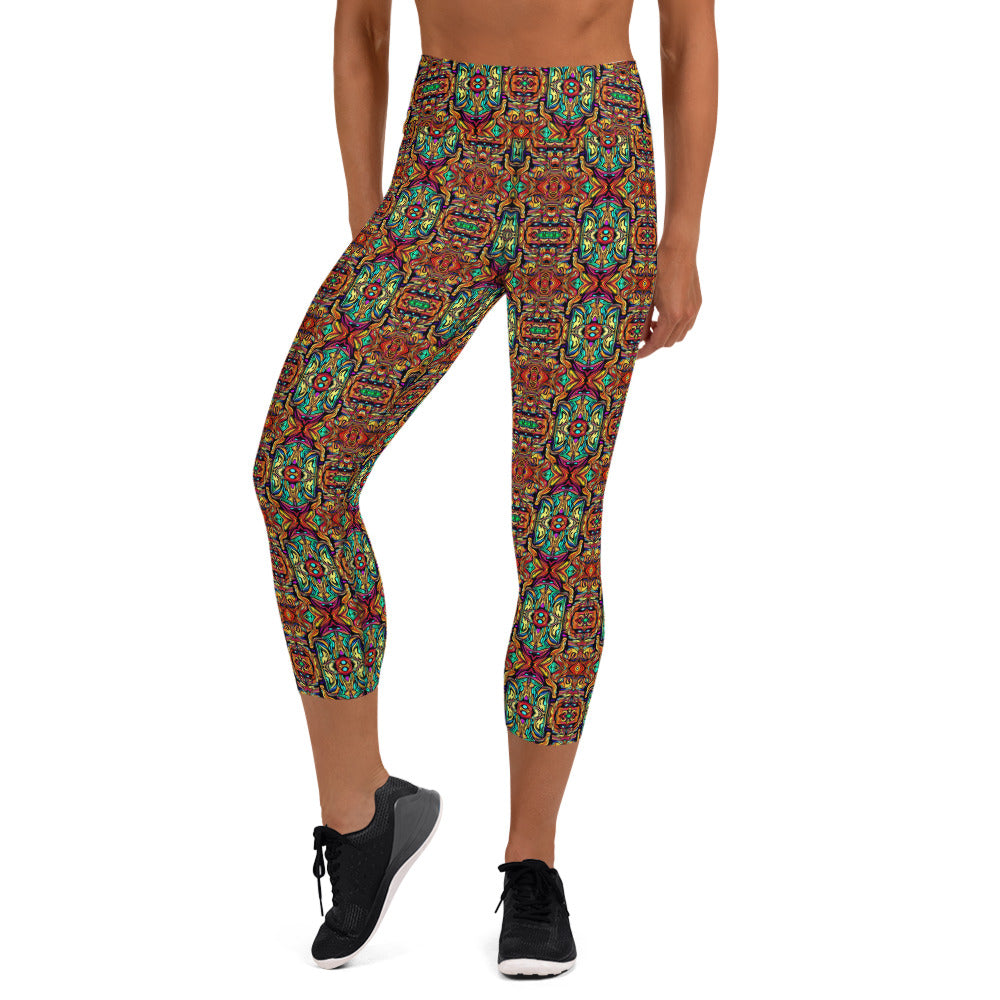 DMV 0200 Psy Artsy Yoga Capri Leggings