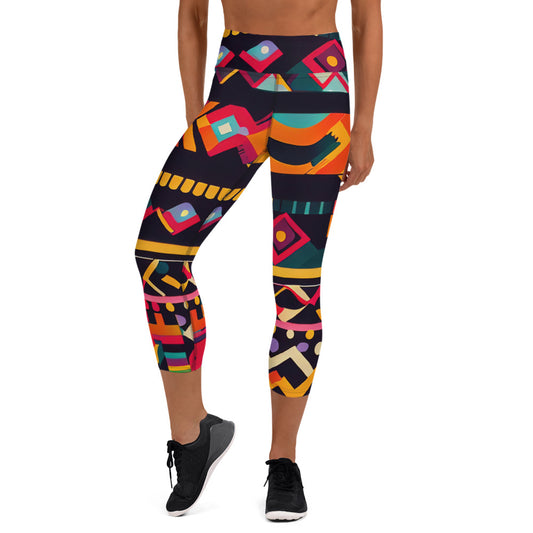 DMV 0409 Boho Yoga Capri Leggings