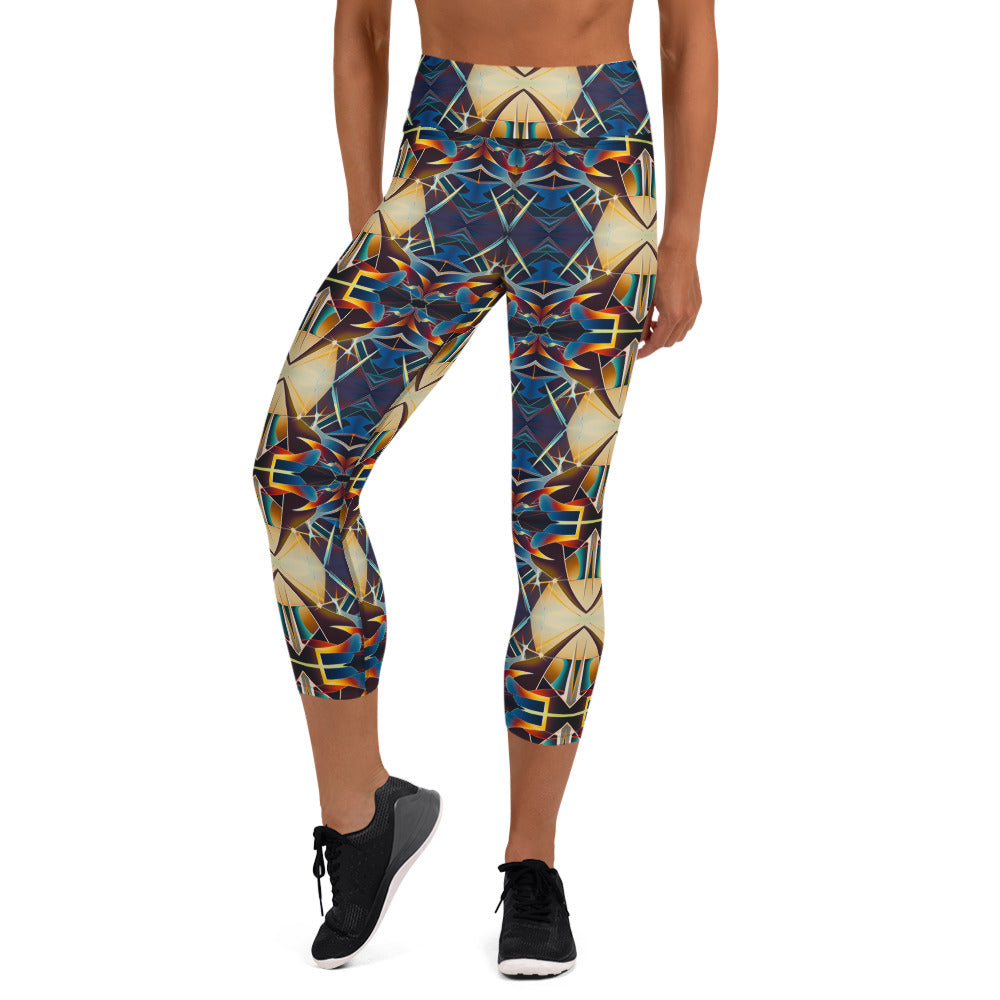 DMV 0406 Conceptual Artsy Yoga Capri Leggings