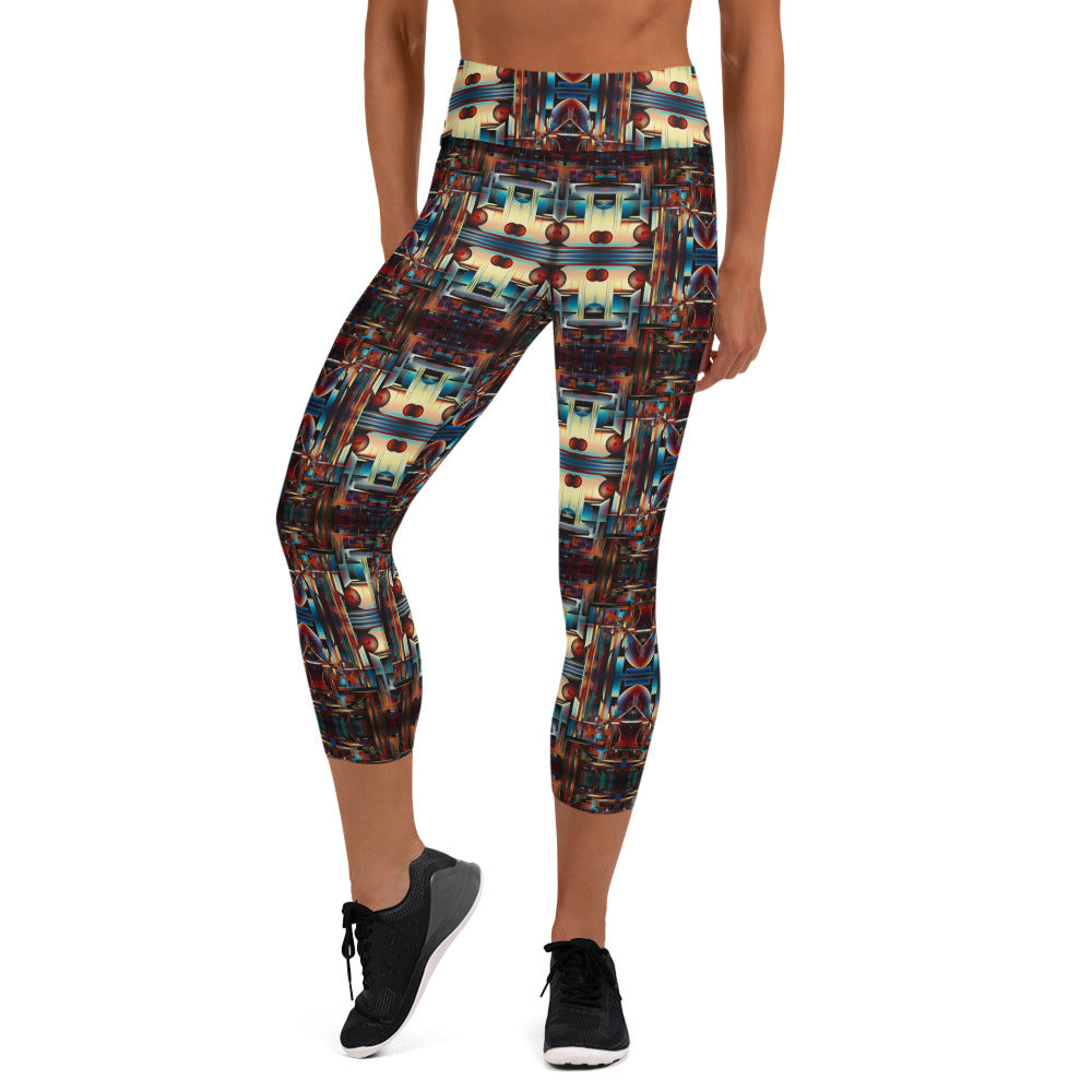 DMV 0188 Conceptual Artsy Yoga Capri Leggings