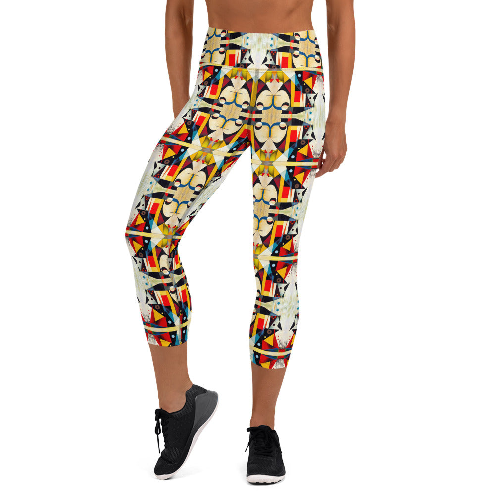 DMV 0517 Chic Boho Yoga Capri Leggings