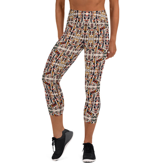 DMV 0432 Classic Boho Yoga Capri Leggings