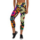 DMV 0329 Floral Yoga Capri Leggings