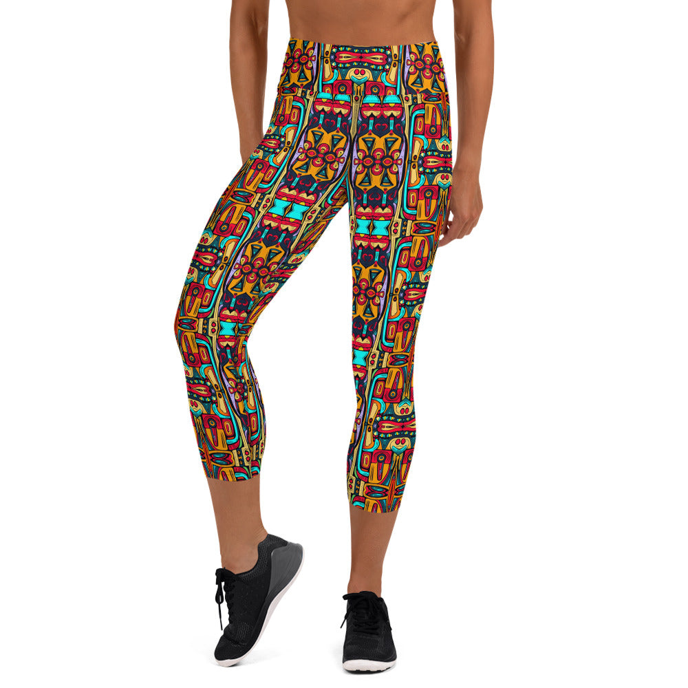 DMV 0892 Psy Artsy Yoga Capri Leggings