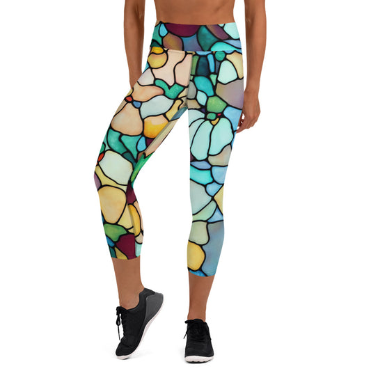 DMV 1544 Boho Yoga Capri Leggings