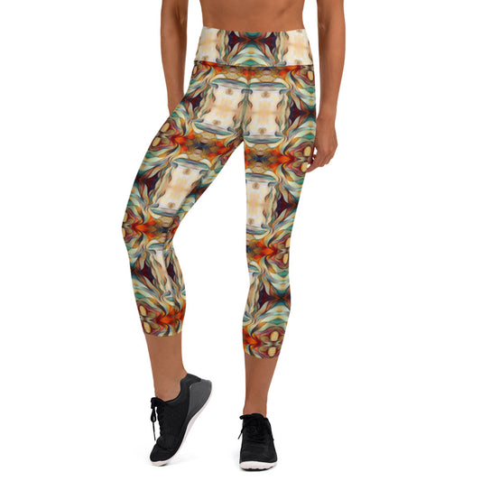 DMV 1435 Chic Boho Yoga Capri Leggings