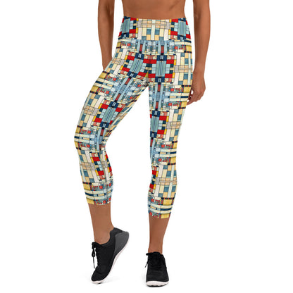 DMV 0533 Geo Boho Yoga Capri Leggings