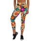 DMV 0668 Floral Yoga Capri Leggings