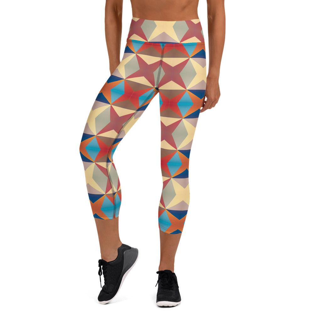 DMV 0373 Classic Boho Yoga Capri Leggings