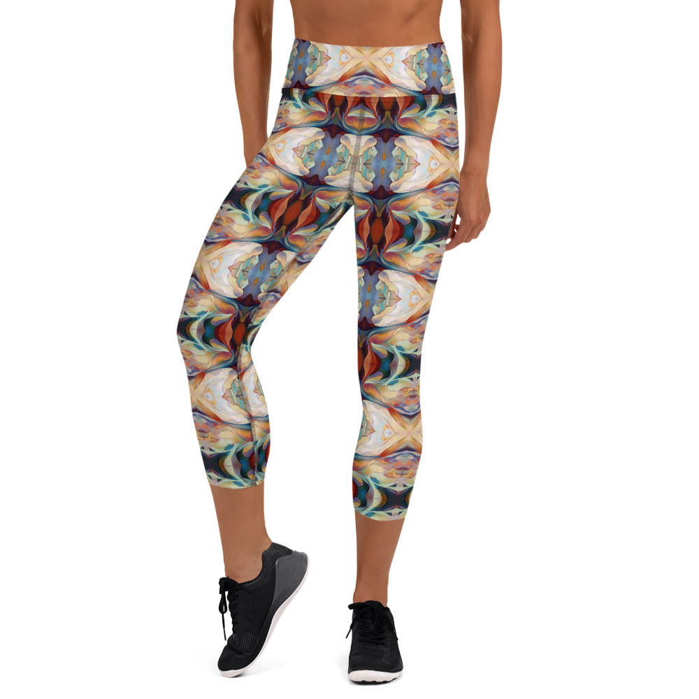 DMV 1573 Chic Boho Yoga Capri Leggings