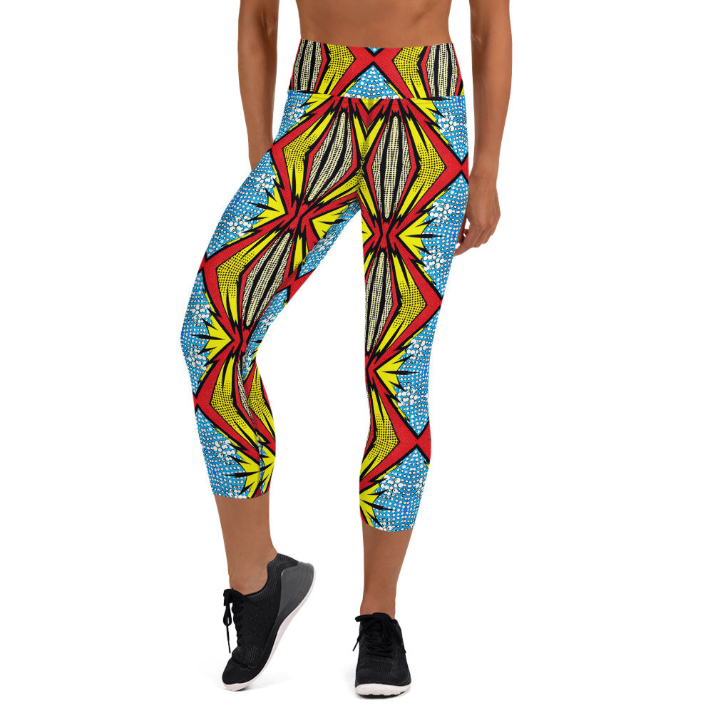 DMV 1762 Chic Boho Yoga Capri Leggings