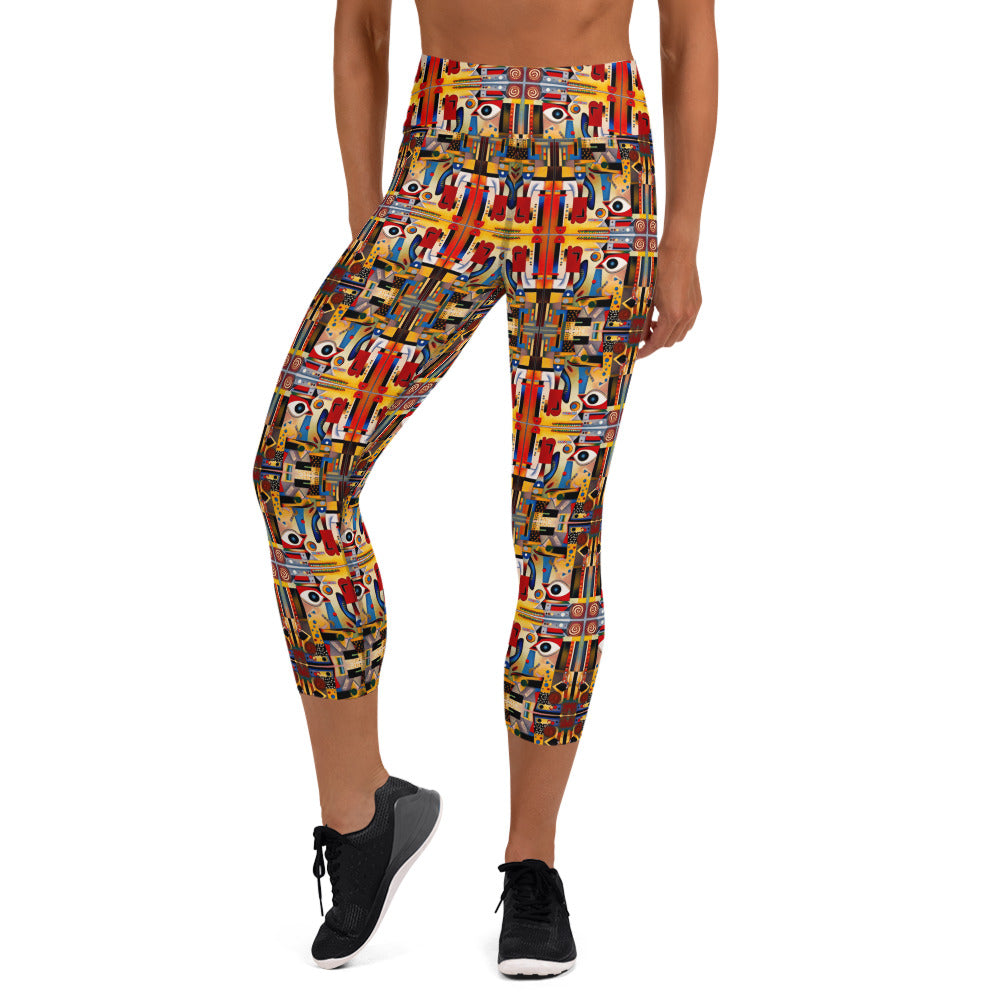 DMV 0462 Chic Boho Yoga Capri Leggings