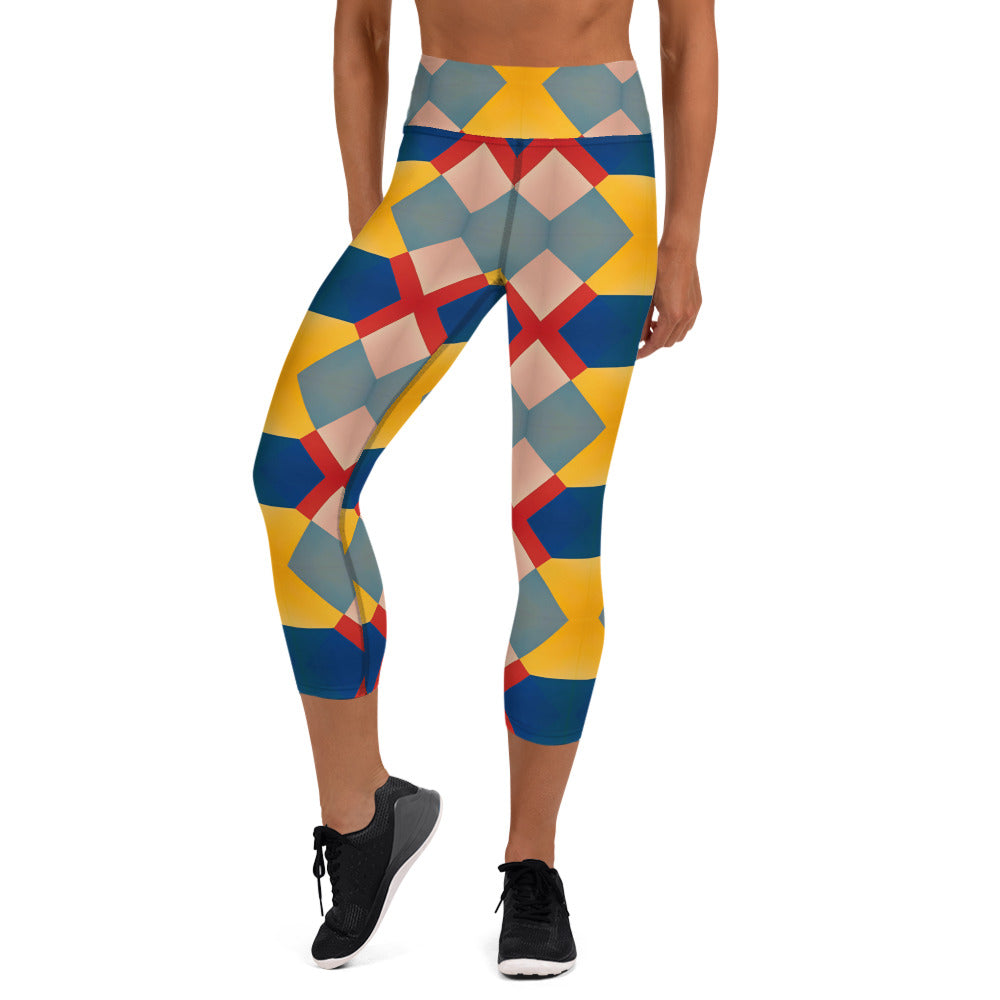 DMV 0295 Classic Boho Yoga Capri Leggings