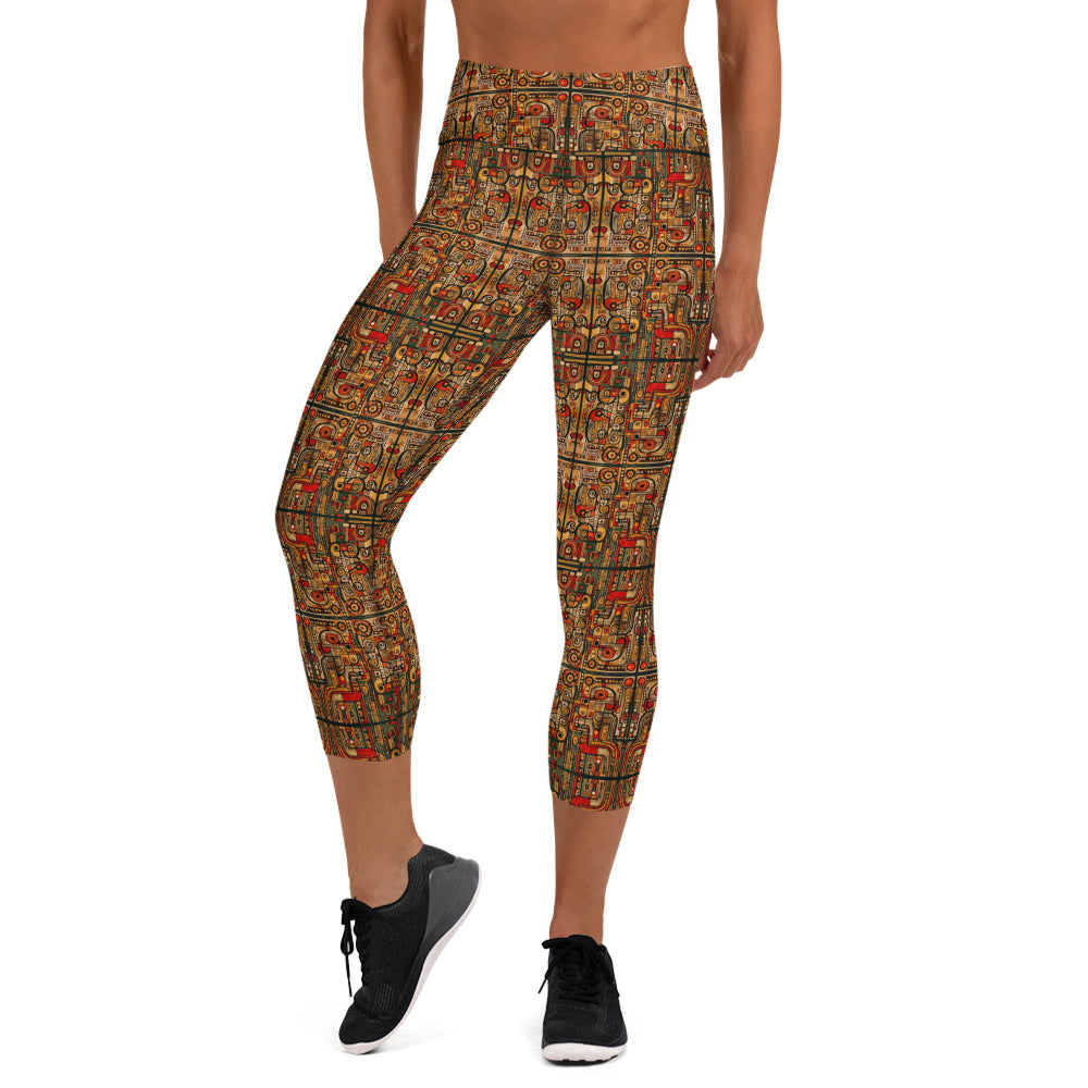 DMV 1778 Classic Boho Yoga Capri Leggings